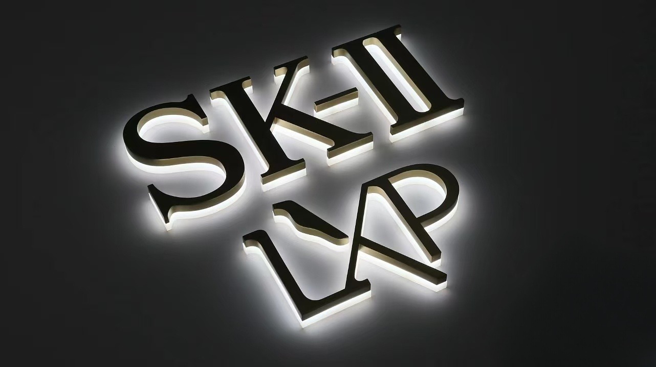 Halolit Channel Letters | Stainless Steel | Gold Painted